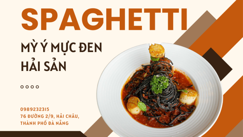 Mì Ý Mực Đen sò điệp nhật tại Cardi pizziria Đà Nẵng